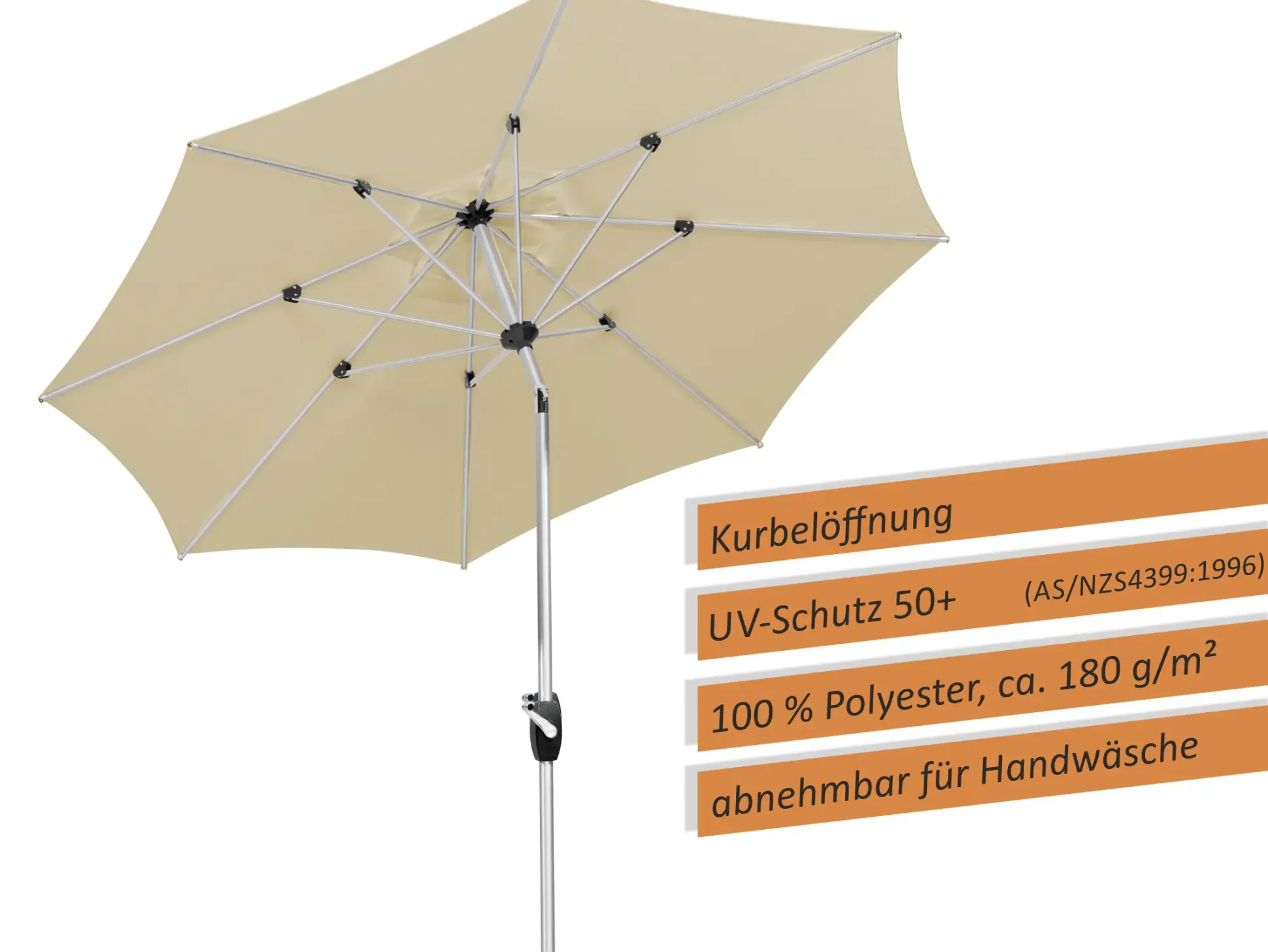 Schneider Sonnenschirm Venedig natur Ø 270 cm