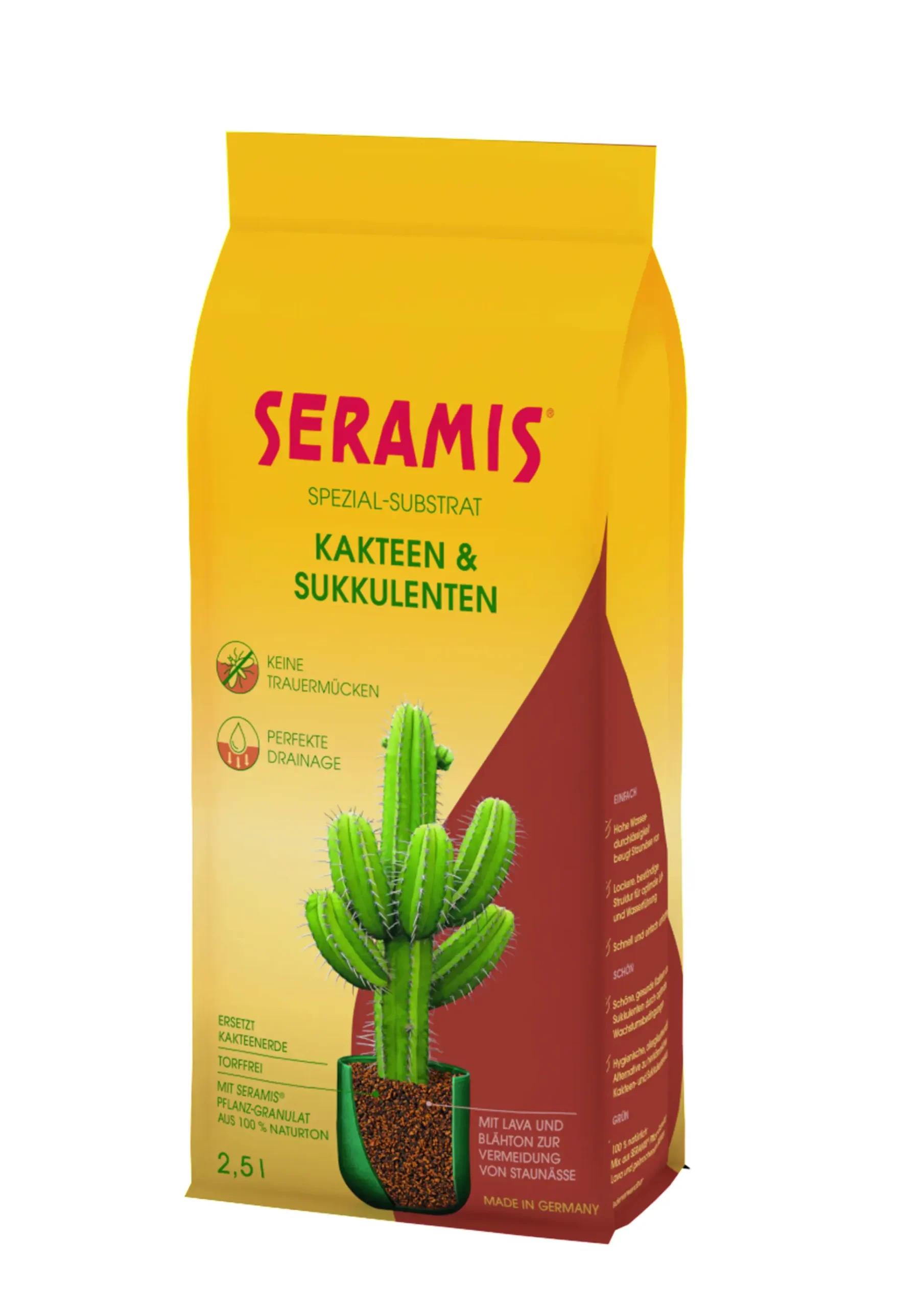 Seramis Spezial-Substrat für Kakteen und Sukkulenten 2,5 L