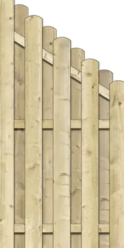 Sichtschutzzaun Fulda 90 x 180 cm, Abstufung, kesseldruckimprägniert