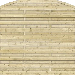 Sichtschutzzaun Rügen 180 x 180 cm, Rundbogen, kesseldruckimprägniert