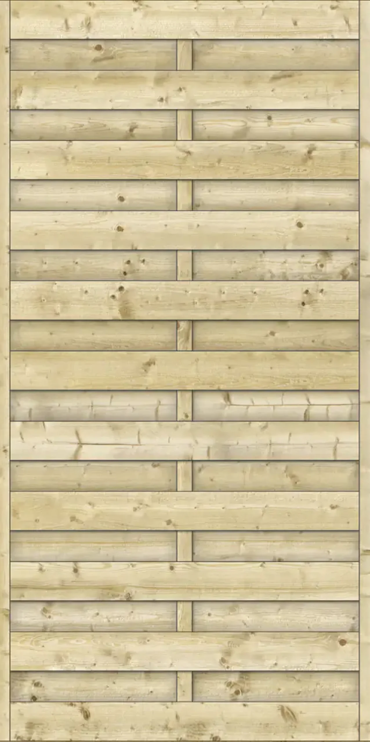 Sichtschutzzaun Rügen 90 x 180 cm, gerade, kesseldruckimprägniert