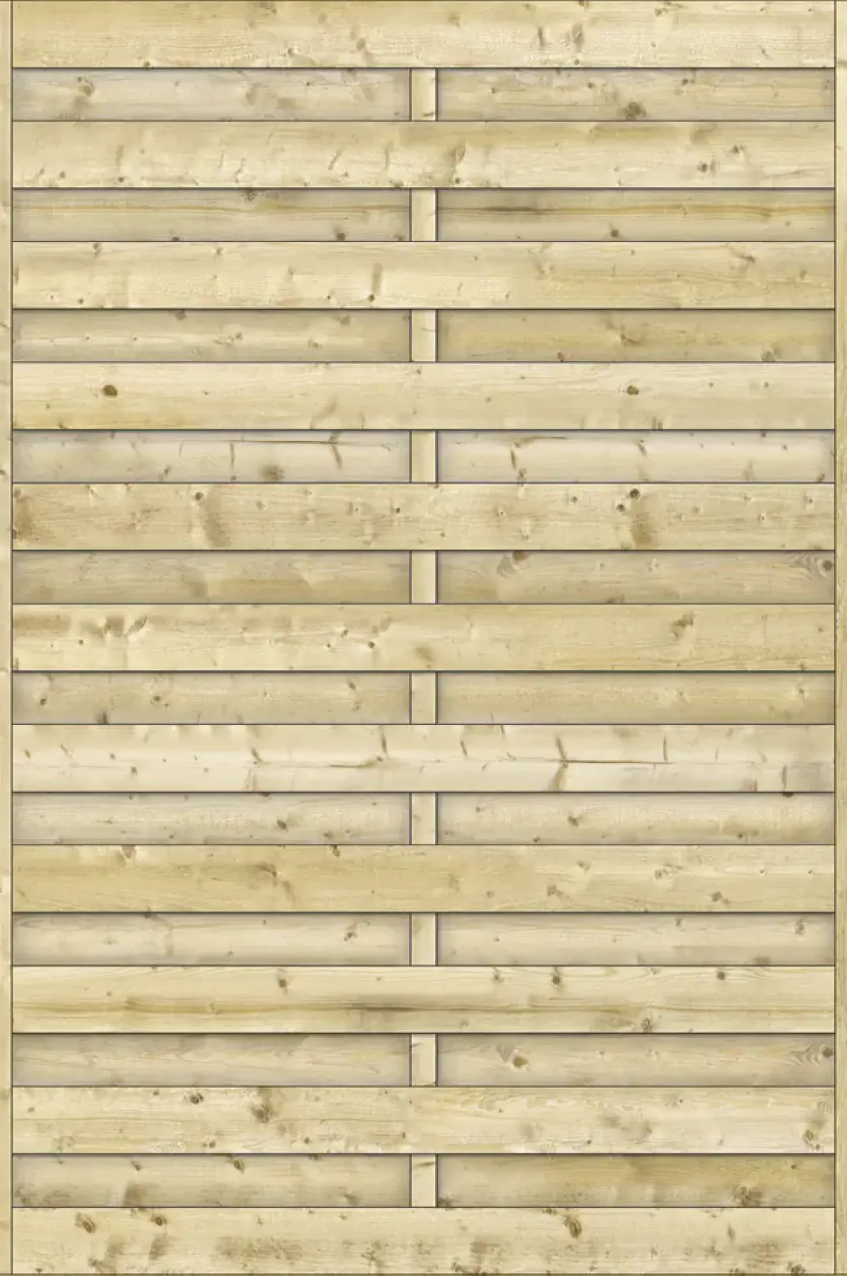 Sichtschutzzaun Rügen 120 x 180 cm, gerade, kesseldruckimprägniert