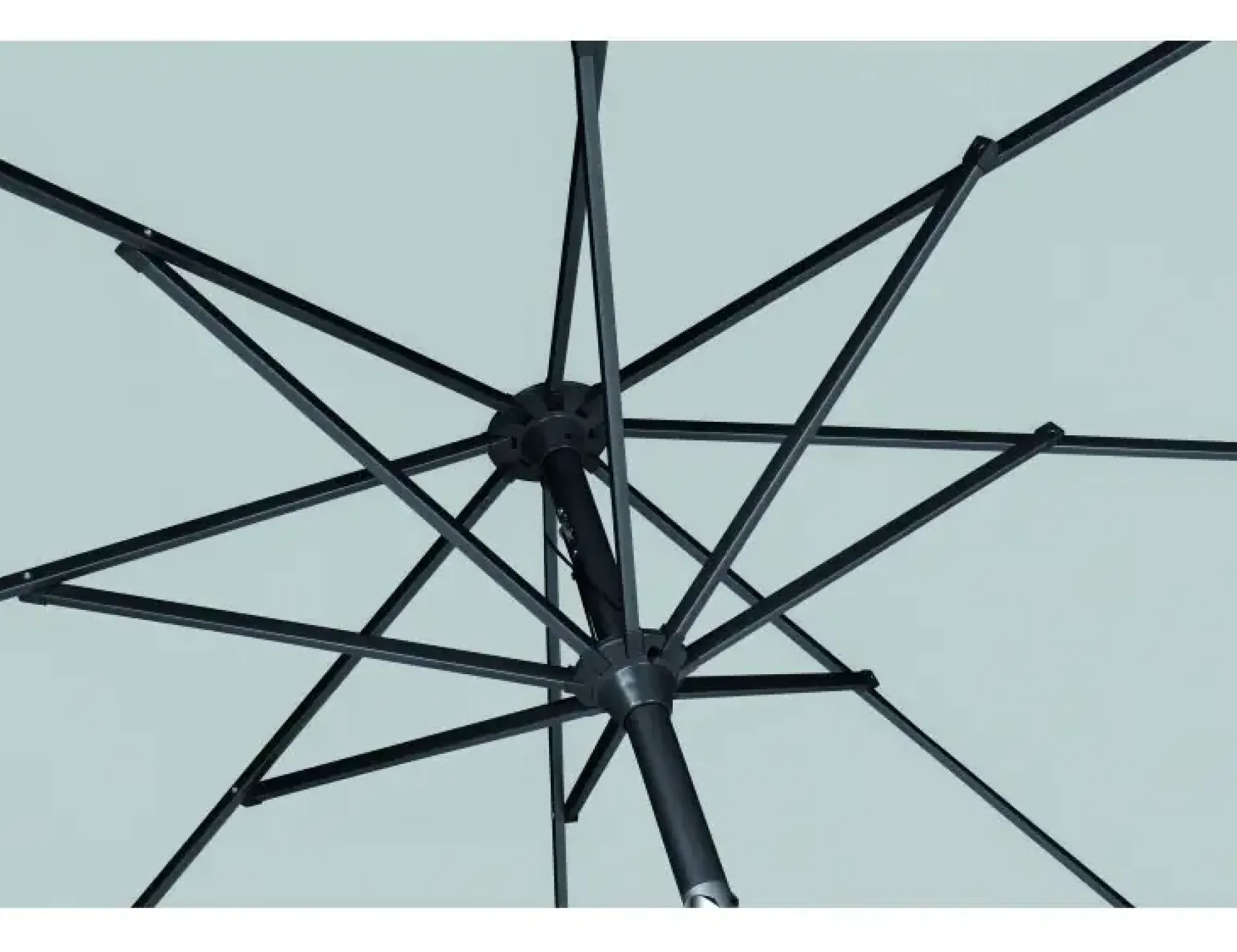 Siena Garden Mittelstockschirm Avio grau Ø 300 cm