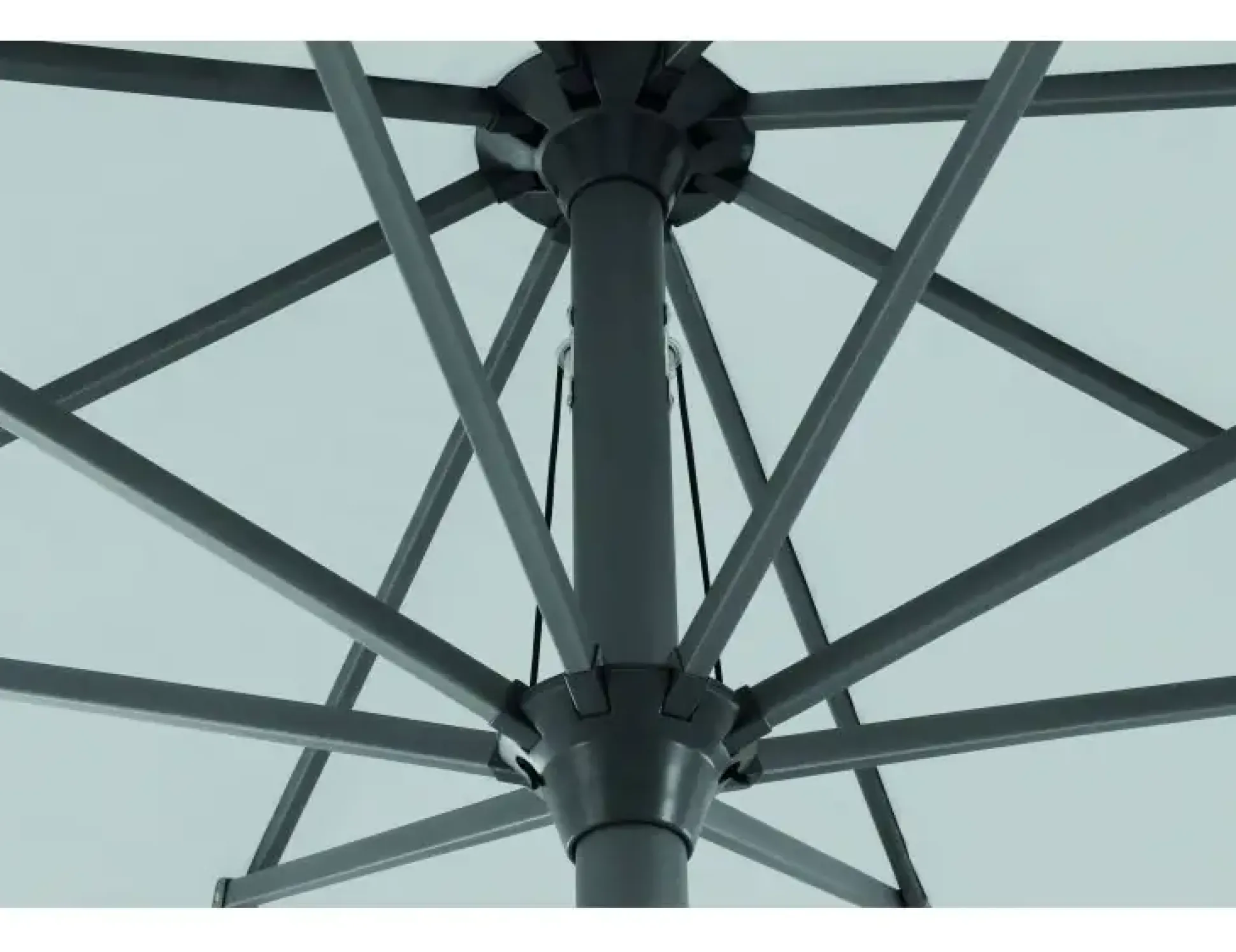 Siena Garden Mittelstockschirm Avio grau Ø 350 cm