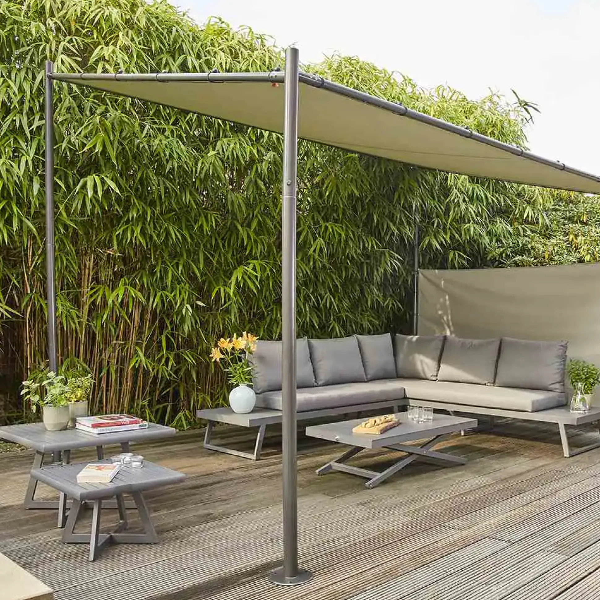 Siena Garden Pavillon Levino 300 x 400 cm grau