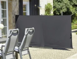 Siena Garden Sichtschutz Ben 150x280 cm grau Gestell aus Stahl,Polyester