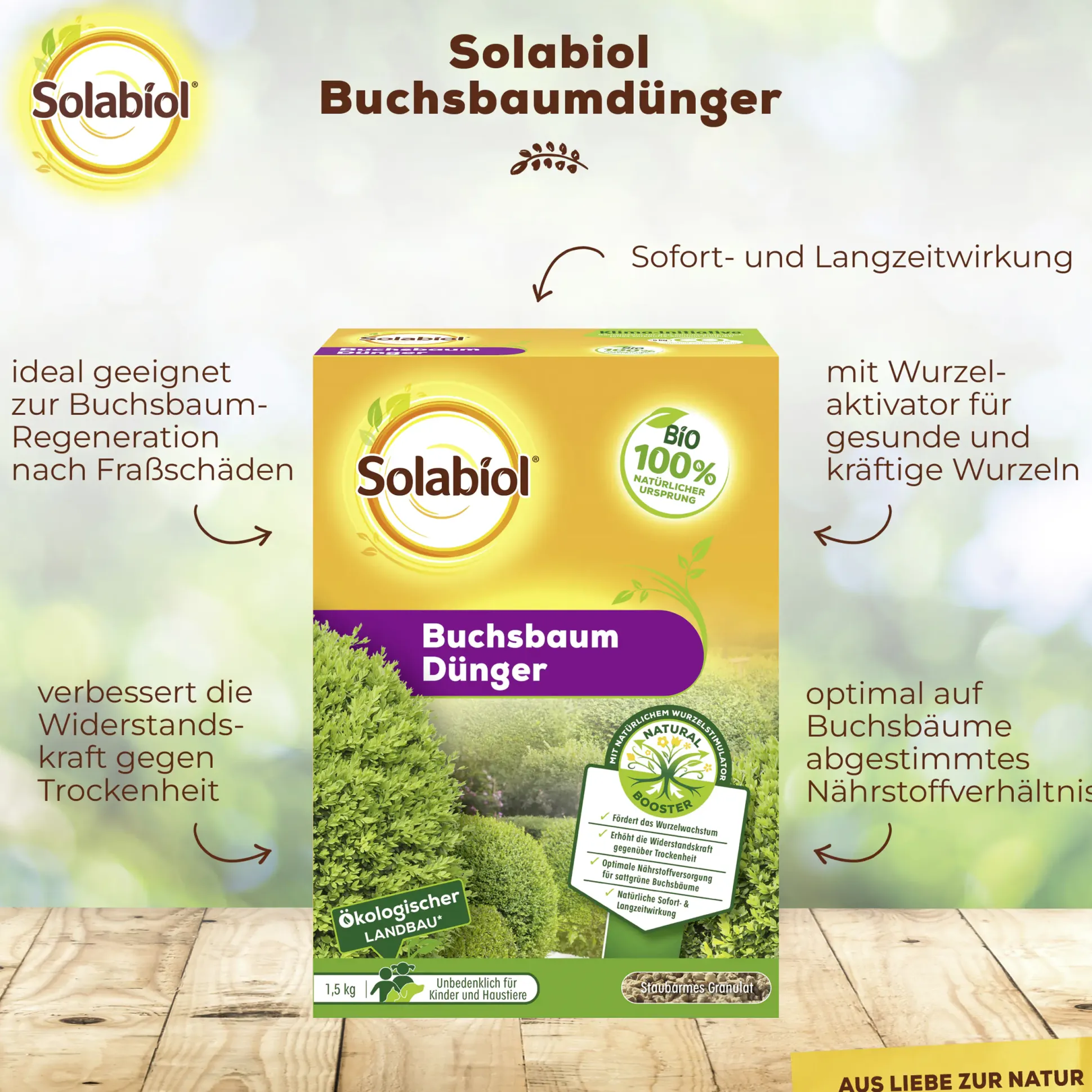 Solabiol Buchsbaum Dünger 1,5 kg
