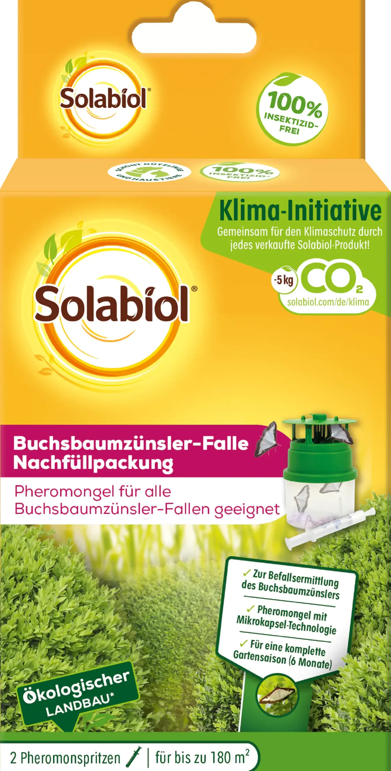 Solabiol Buchsbaumzünsler-Falle Nachfüllpackung 2 Stück