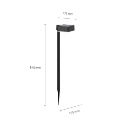 Solar Gehwegleuchte Vynce 20,6 x 11,7 x 8,2 cm schwarz