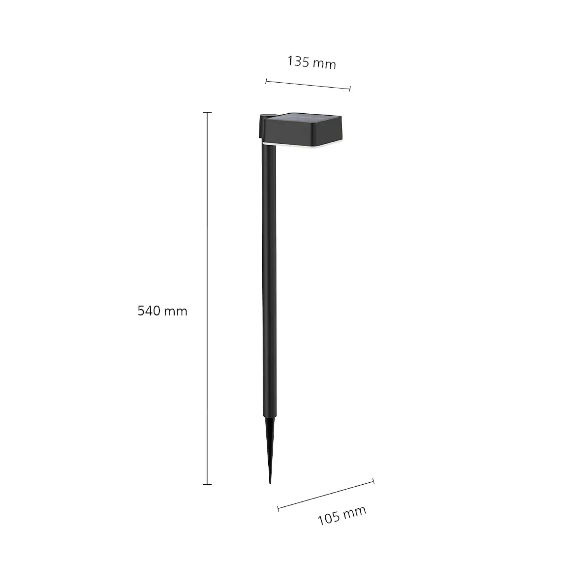 Solar Gehwegleuchte Vynce 20,6 x 11,7 x 8,2 cm schwarz