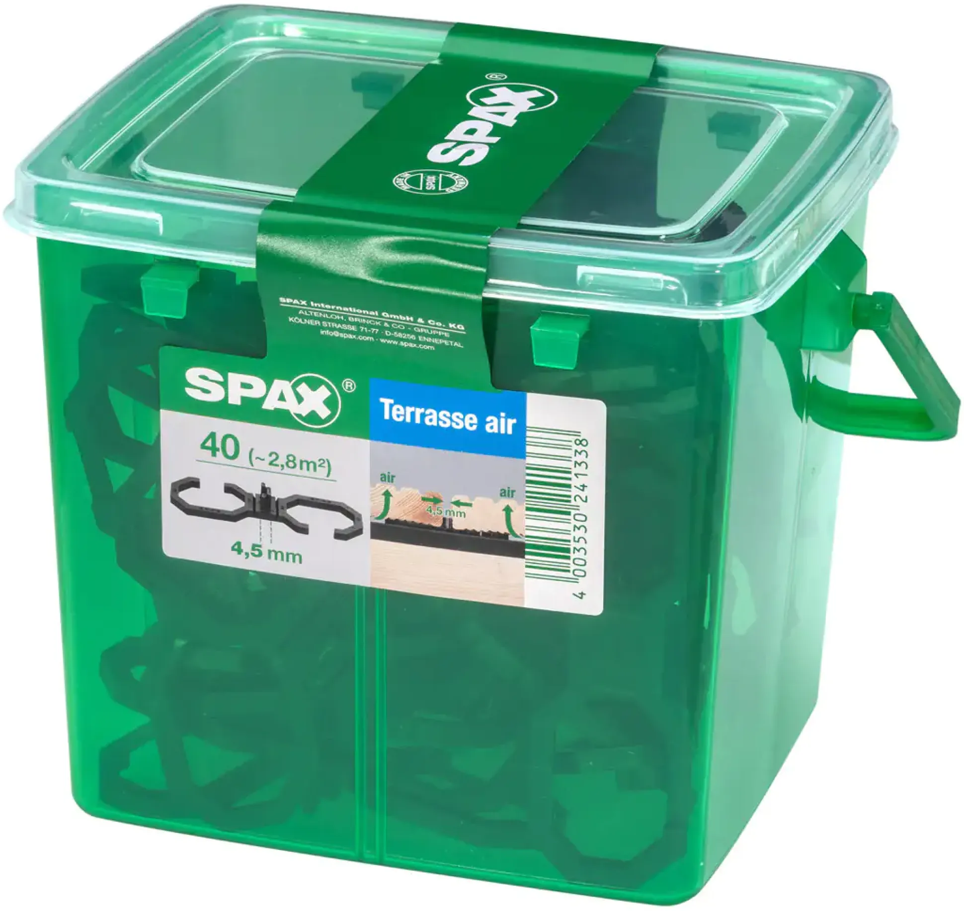 Spax Air-Belüftung 9 x 2,8 x 0,4 cm 40 Stück 4,5 mm Fuge