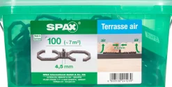 Spax Air-Belüftung 9 x 2,8 x 0,4 cm 100 Stück 4,5 mm Fuge
