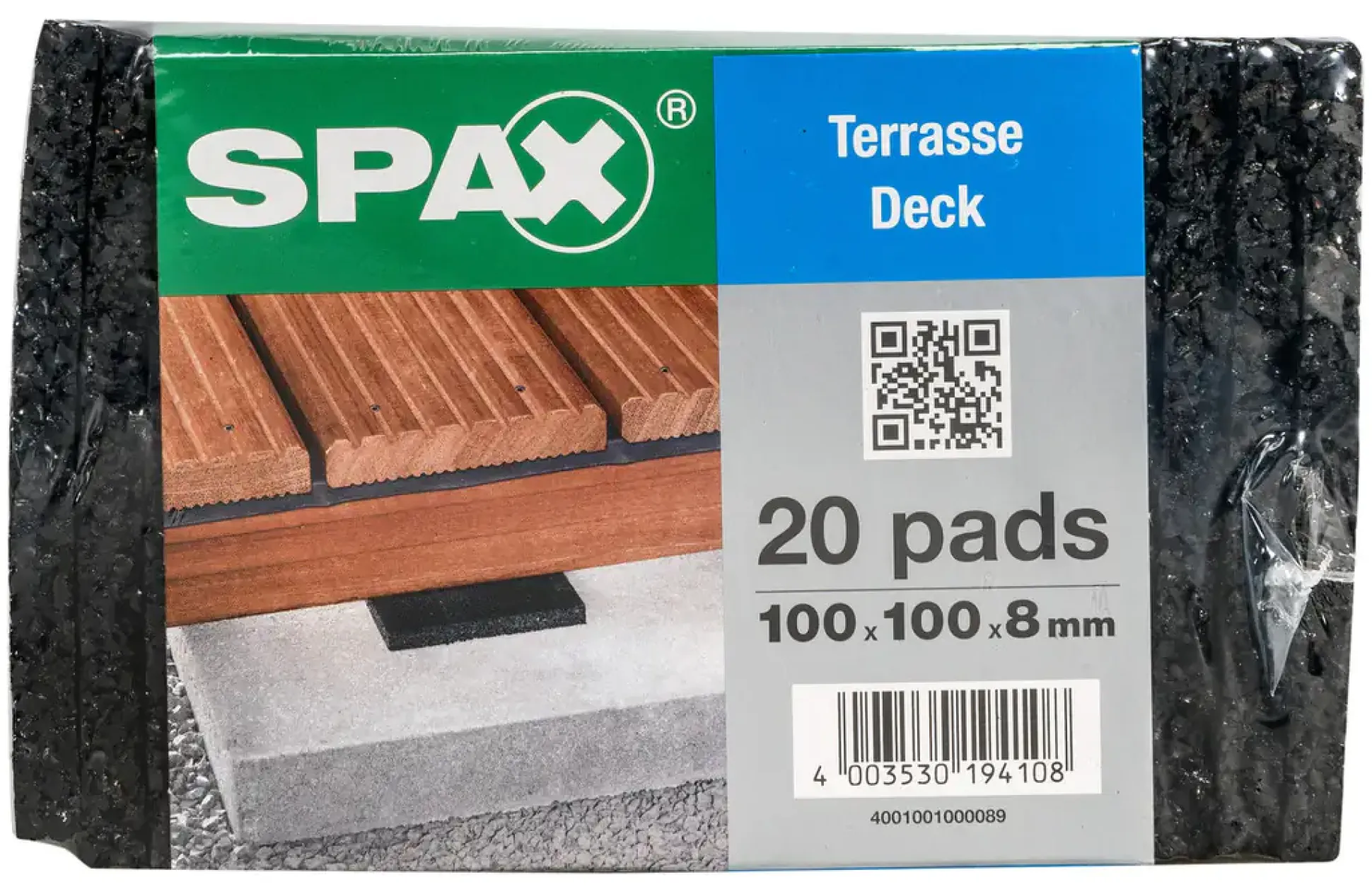 Spax Terrassen Pads 100 x 100 x 8 mm - - 20 Stk.