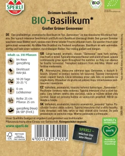 Sperli BIO Basilikum