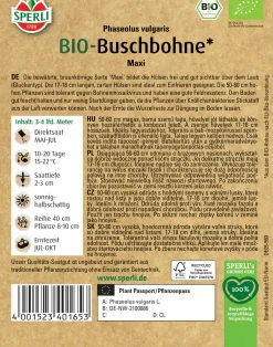 Sperli BIO Buschbohne lang