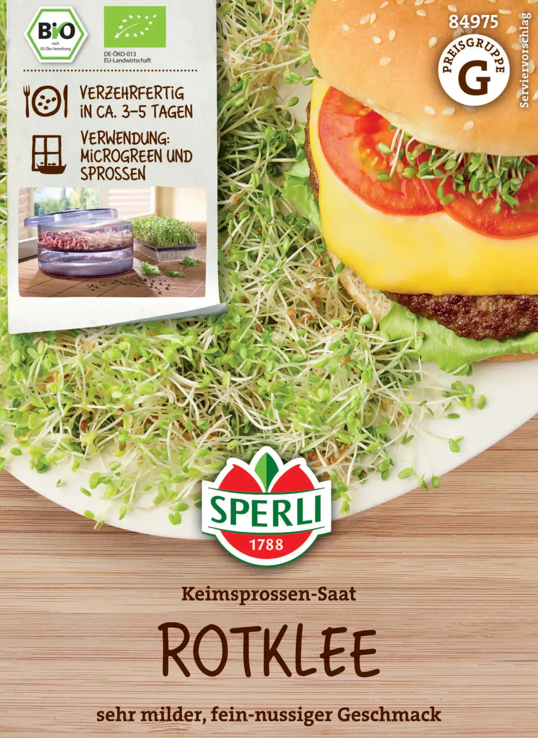 Sperli BIO Keimsprossen-Saat Rotklee