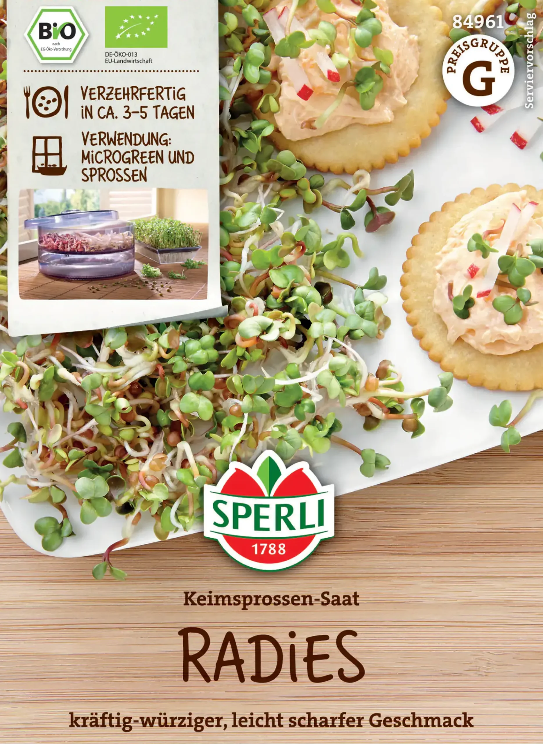 Sperli BIO Keimsprossen-Saat Radies