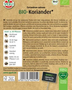 Sperli BIO Koriander