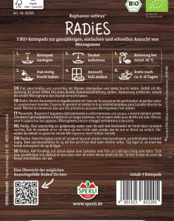 Sperli BIO Microgreen-Pads Radies