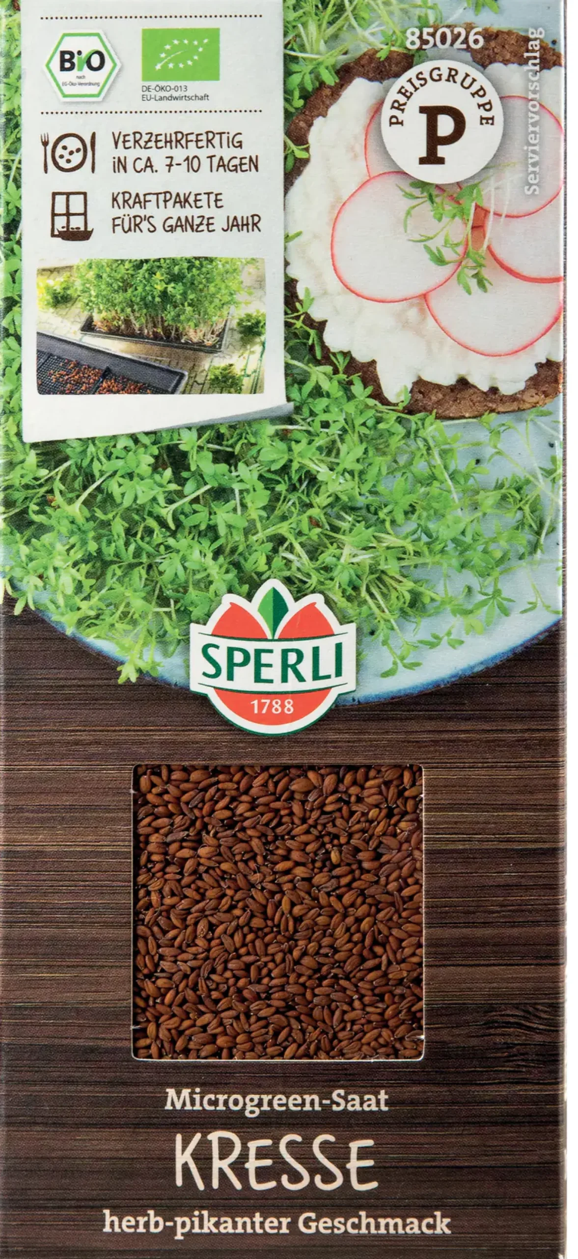 Sperli BIO Microgreen-Saat Kresse