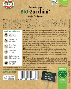 Sperli BIO Zucchini F1