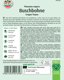 Sperli Buschbohne Cropper Teepee