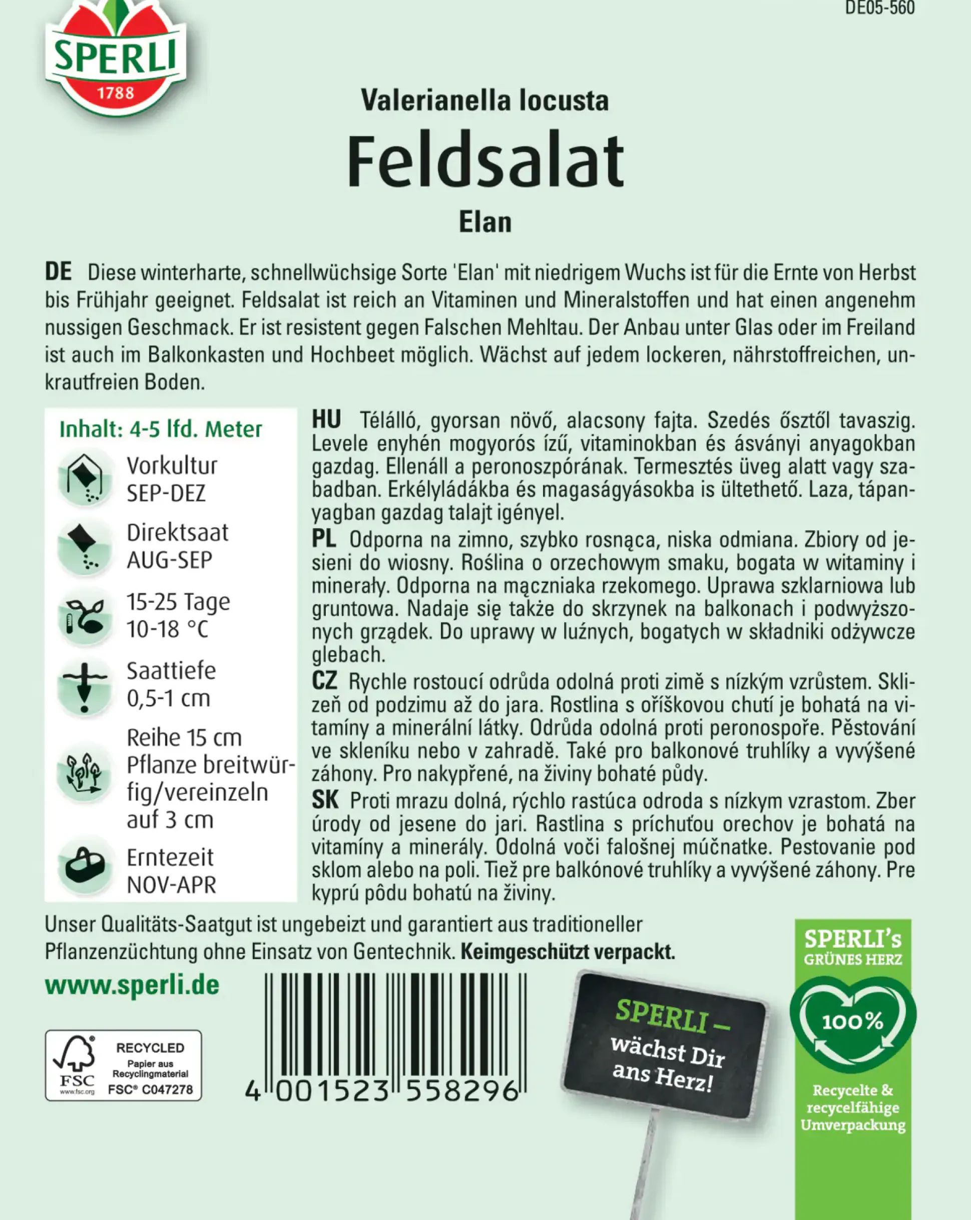 Sperli Feldsalat Elan