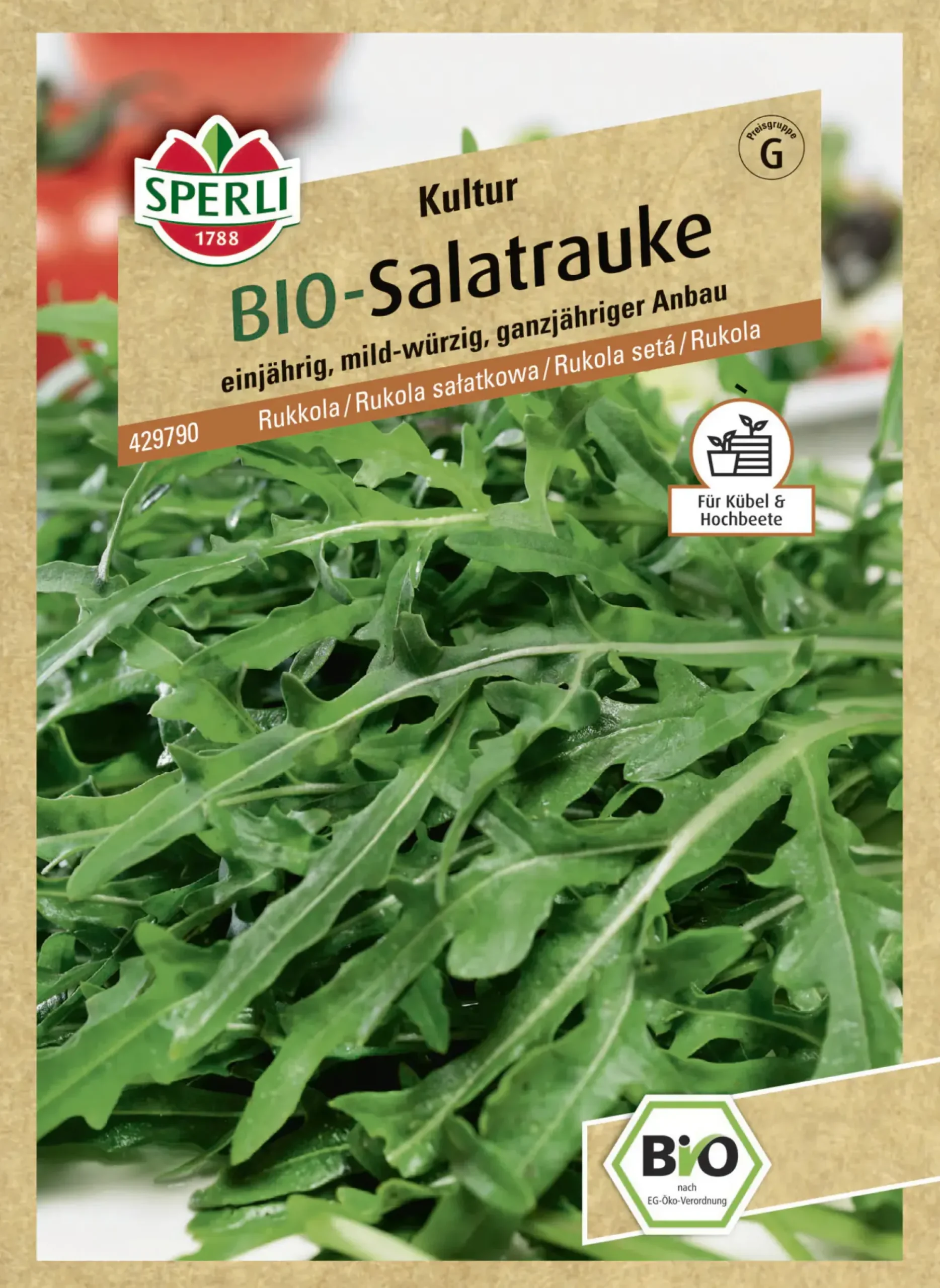 Sperli Saatgut BIO Salatrauke für ca. 0,5 – 1 m²