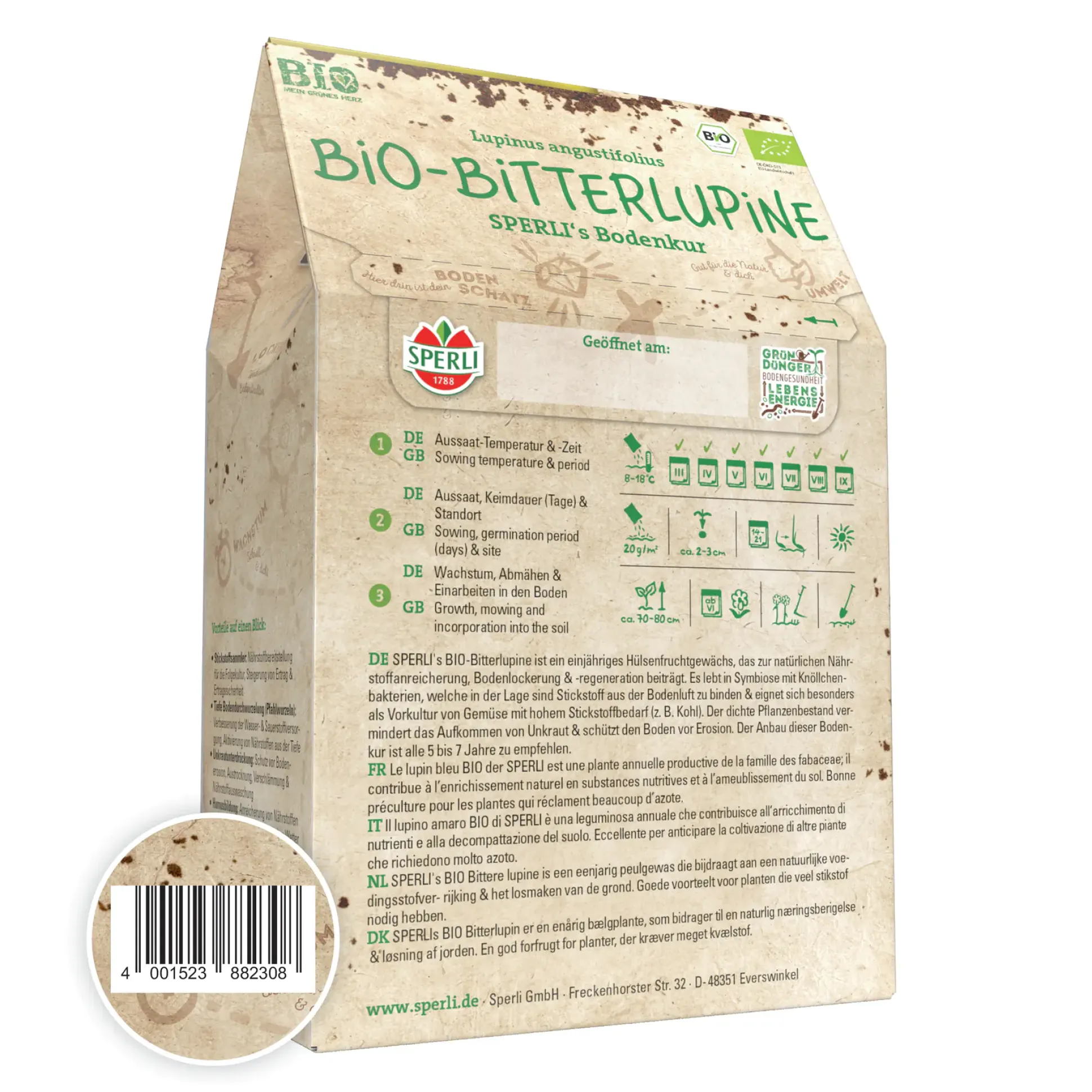Sperli's Bodenkur Bio Bitterlupine 400 g