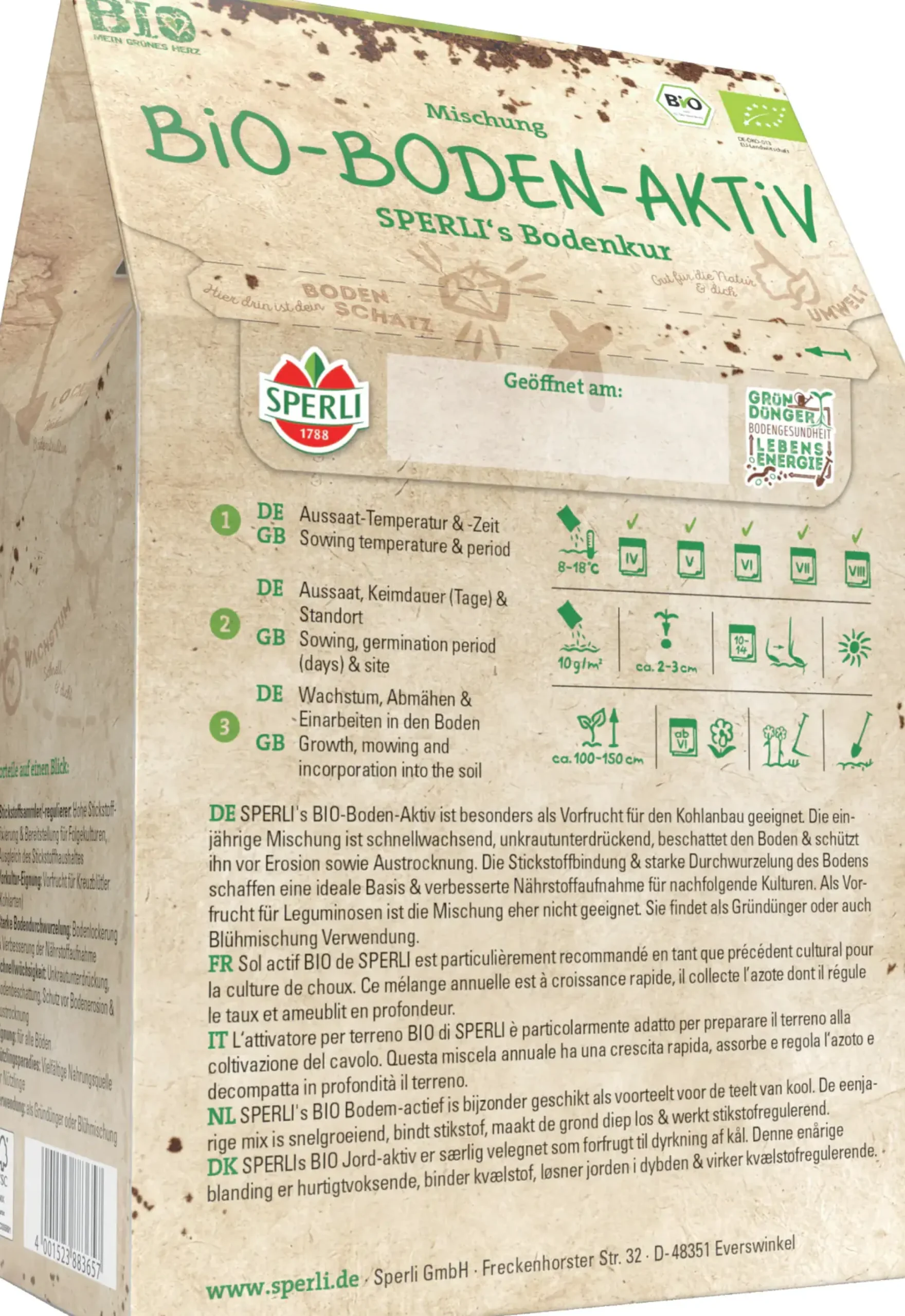 Sperli's Bodenkur Bio Boden Aktiv 250 g