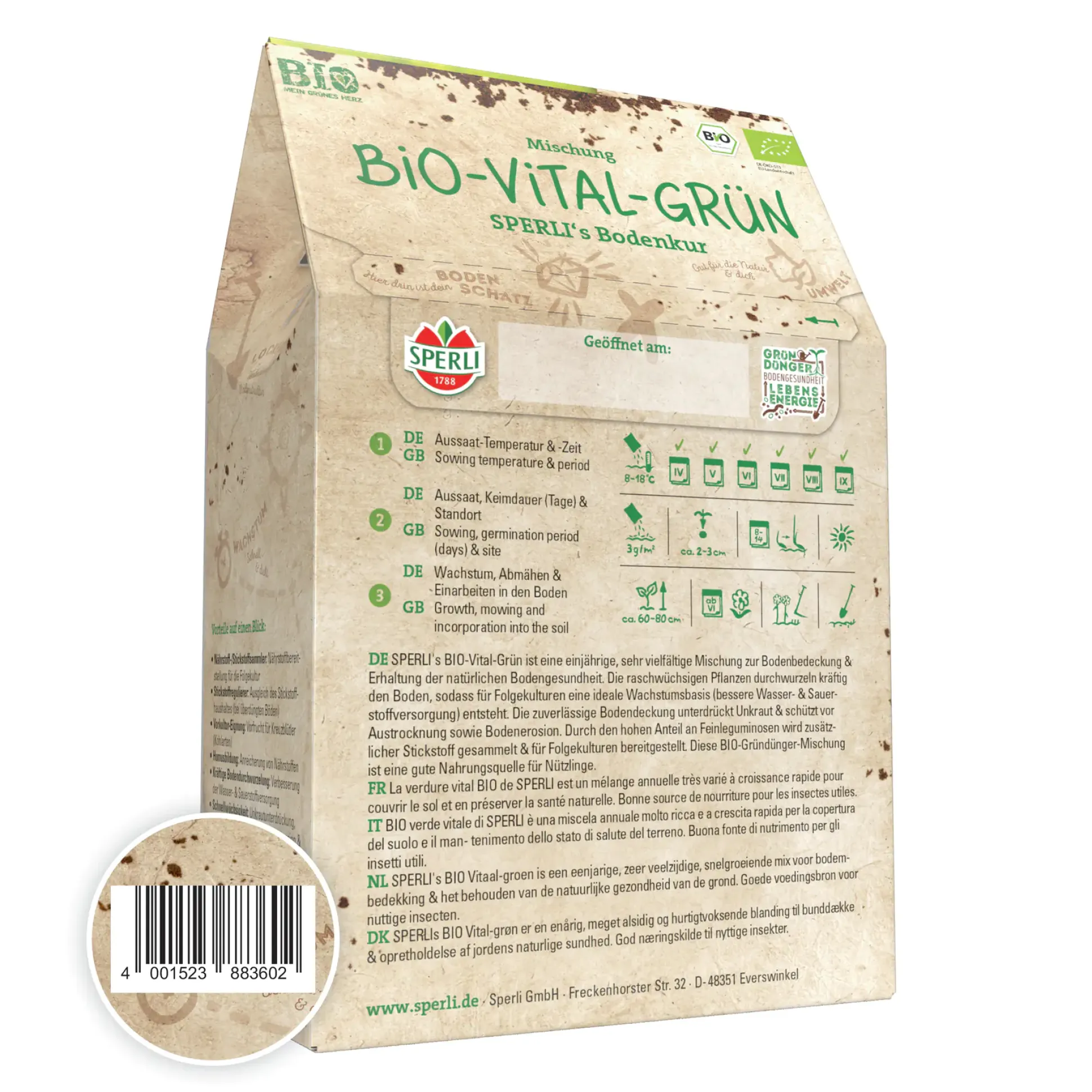 Sperli's Bodenkur Bio Vital Grün 300 g