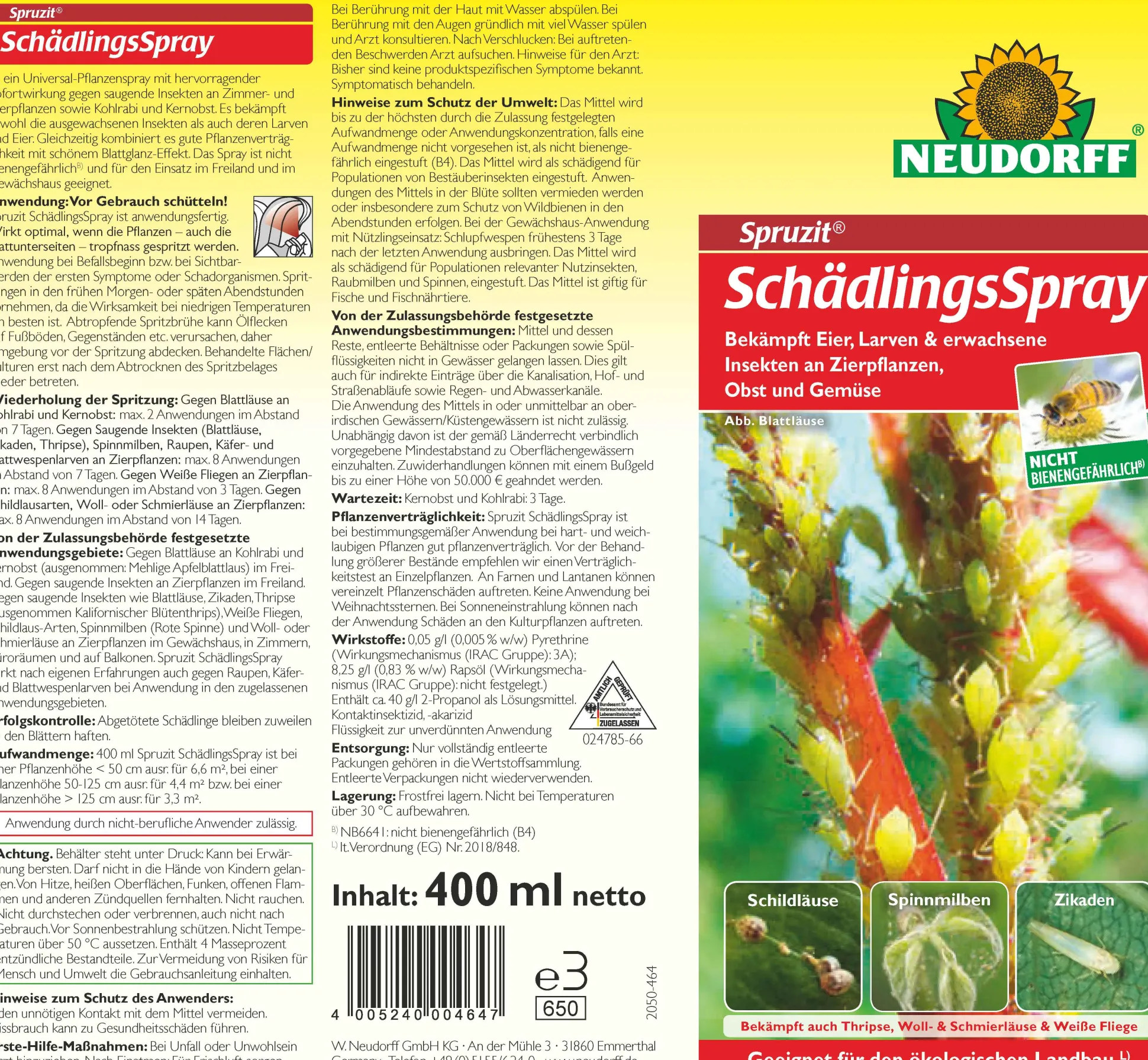 Spruzit Schädlingsspray 400 ml