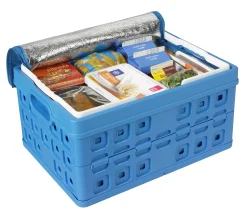 Square Klappbox mit Kühltasche und Griff 32L blau