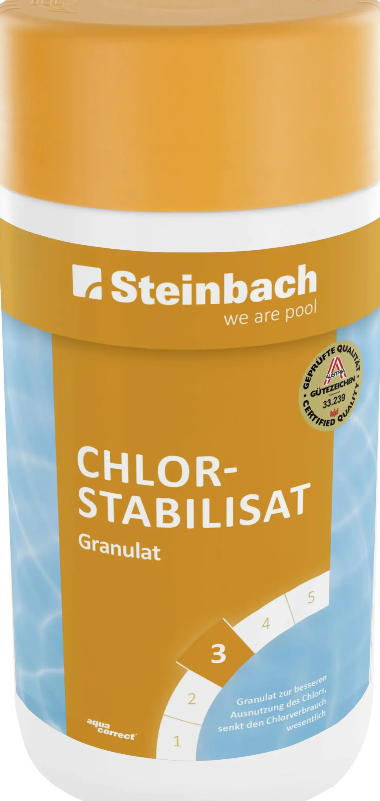 Steinbach Poolpflege Chlorstabilisat Granulat 1 kg, gegen Chlorgeruch
