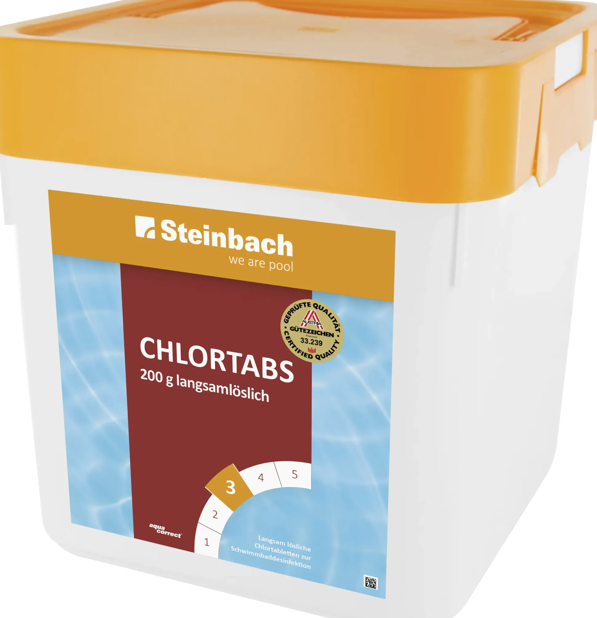 Steinbach Poolpflege Chlortabs 5 kg - 25x 200g Tabletten langsamlöslich