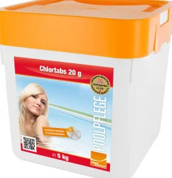 Steinbach Poolpflege Chlortabs 5 kg, 250x 20g Tabletten, Chlorprodukt