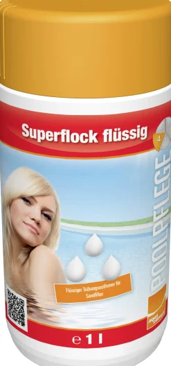 Steinbach Poolpflege Superflock flüssig 1 L, Flockungsmittel