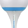 Steinbach Solarleuchte mit Funkthermometer blau