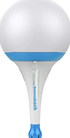 Steinbach Solarleuchte mit Funkthermometer blau