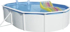 Steinbach Stahlwandpool Set Nuovo weiß, 550 x 366 x 120 cm