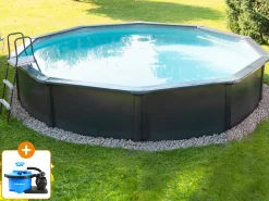 Steinbach Stahlwandpool Set Nuovo de Luxe II small 360 x 120 cm