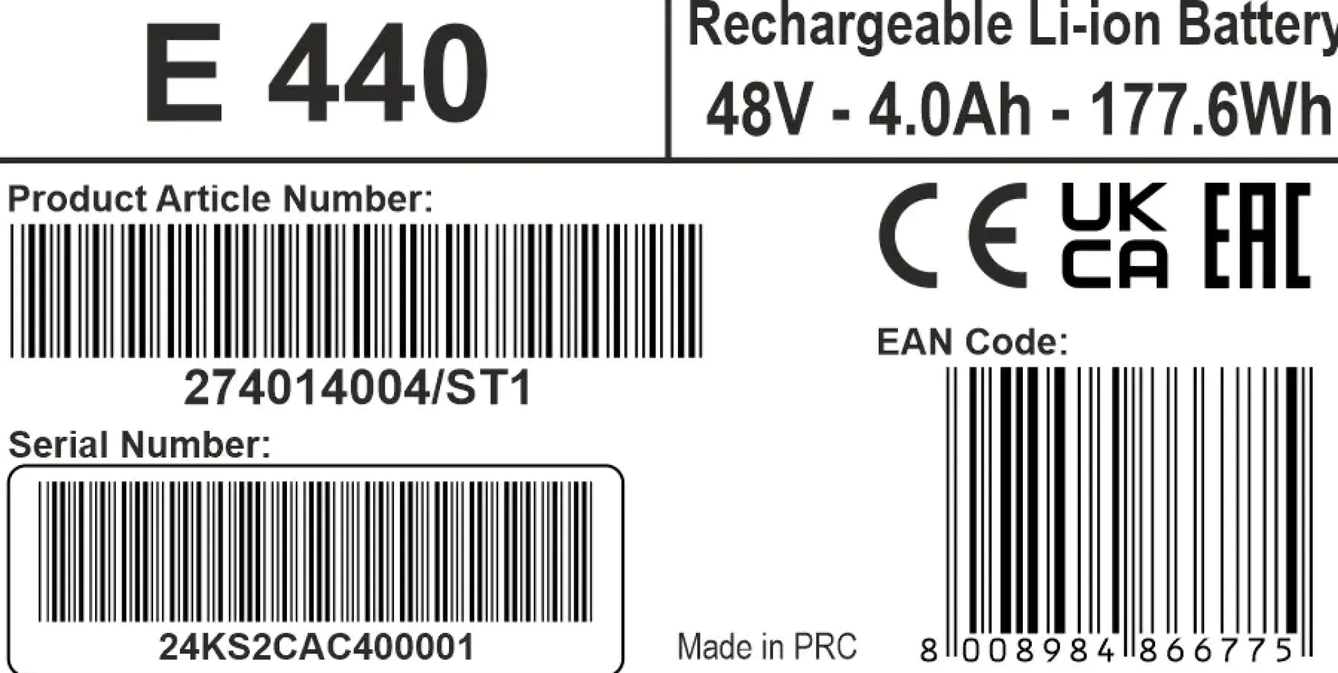 Stiga Akku E 440 48 V 4 Ah