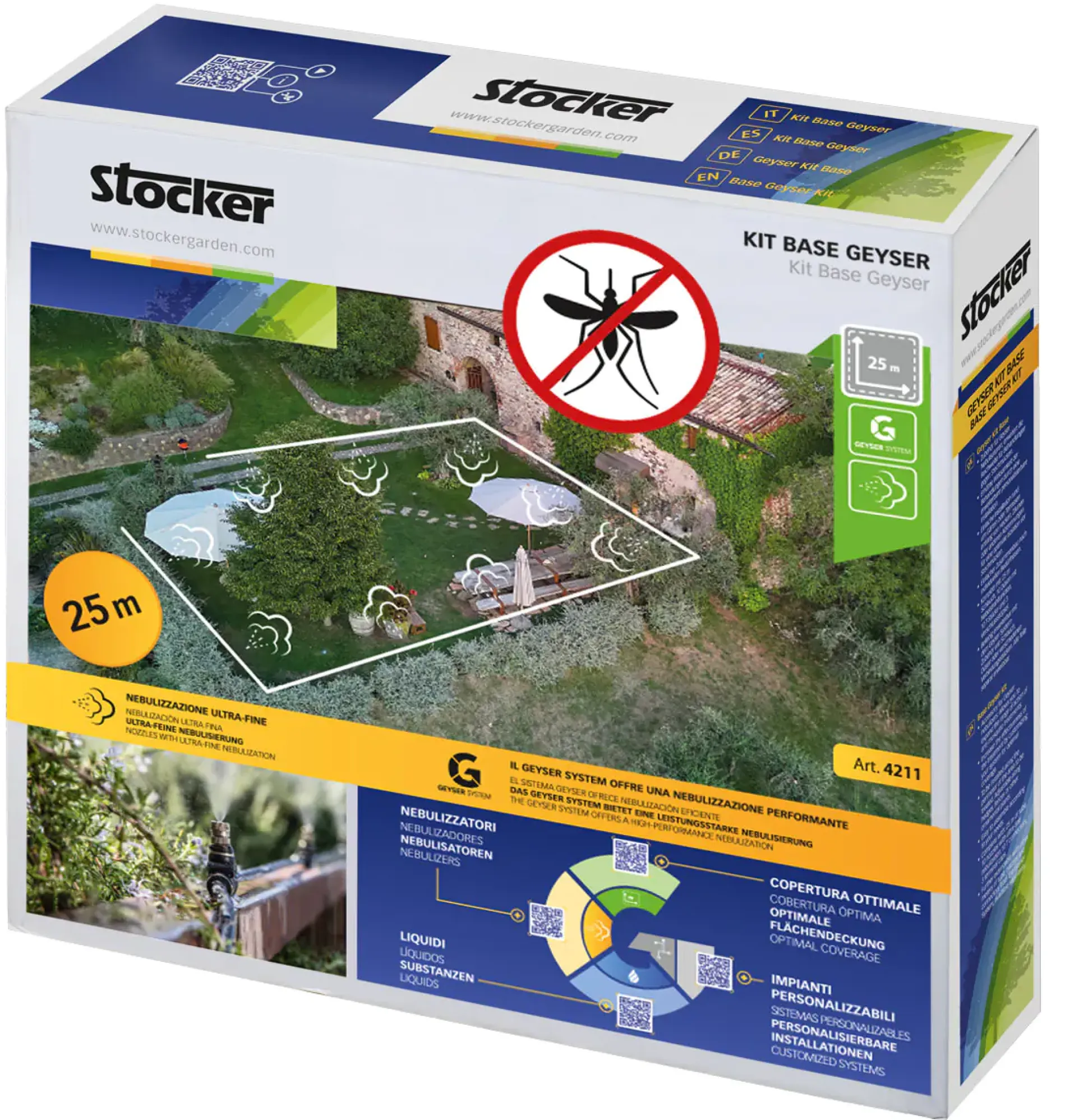Stocker Geyser Zubehör-Set Kit Base 25 m ø 6 mm