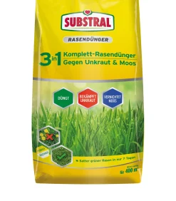 Substral 3 in 1 Komplett-Rasendünger gegen Unkraut & Moos für 400 m²