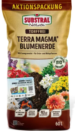 Substral Naturen Blumenerde Terra Magma 60 L Aktionspackung torffrei
