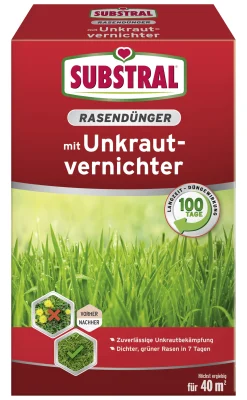 Substral Rasendünger mit Unkrautvernichter für 40 m² 0,8 kg