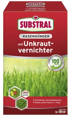 Substral Rasendünger mit Unkrautvernichter für 100 m² 2 kg