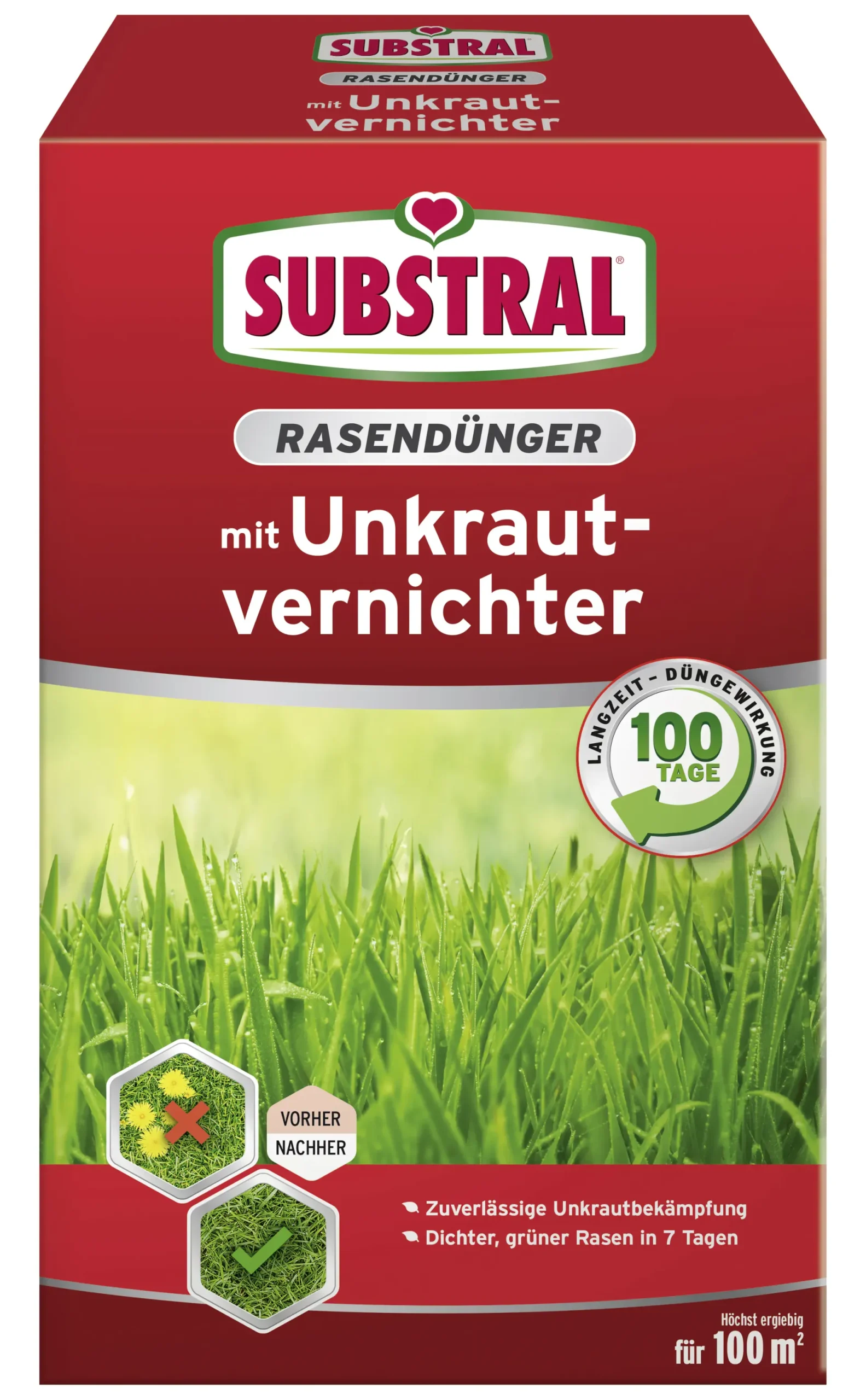 Substral Rasendünger mit Unkrautvernichter für 100 m² 2 kg