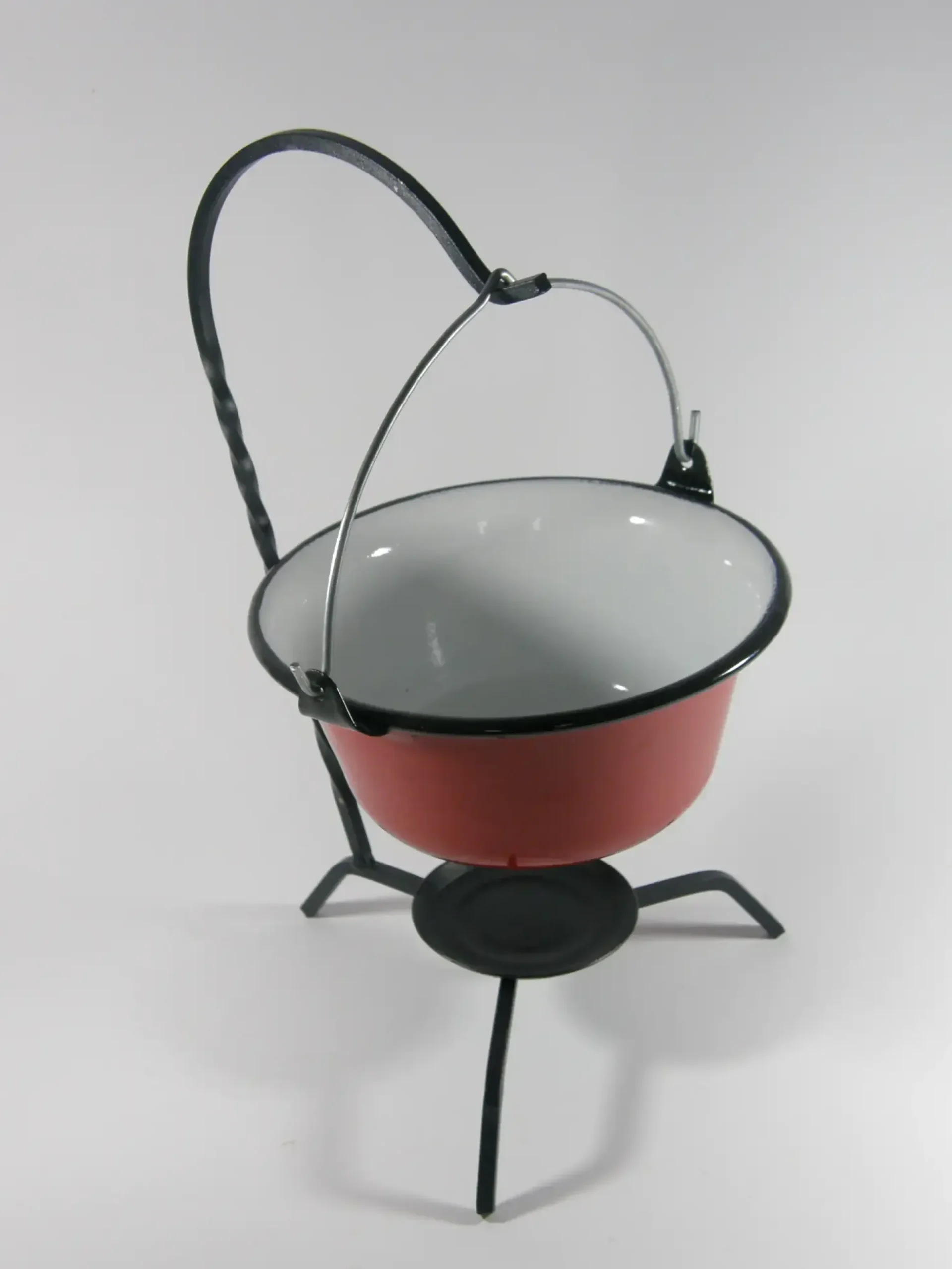 Su-Deco Servierkessel 0,8 Liter rot weiss