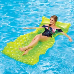 Summer Waves Luftmatratze Komfort neon gelb 1,75 m x 80 x 17 cm